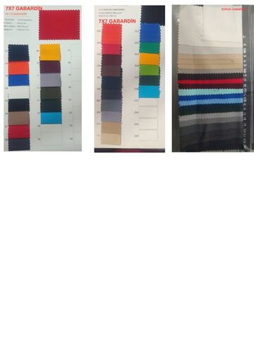 Kumaş Kartelası — 7x7 Gabardin